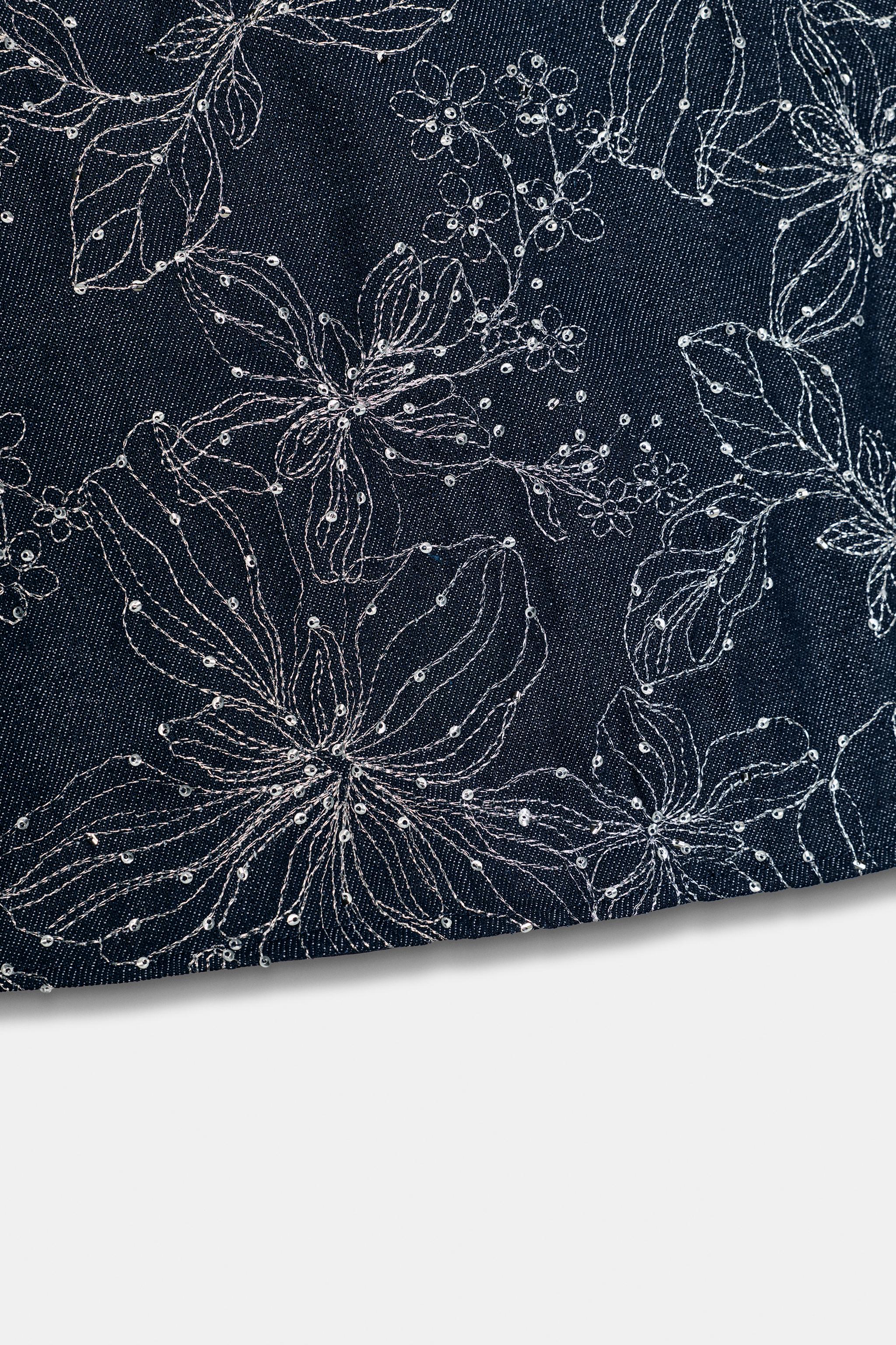 JUPE-PANTALON BRODÉE PAILLETTES